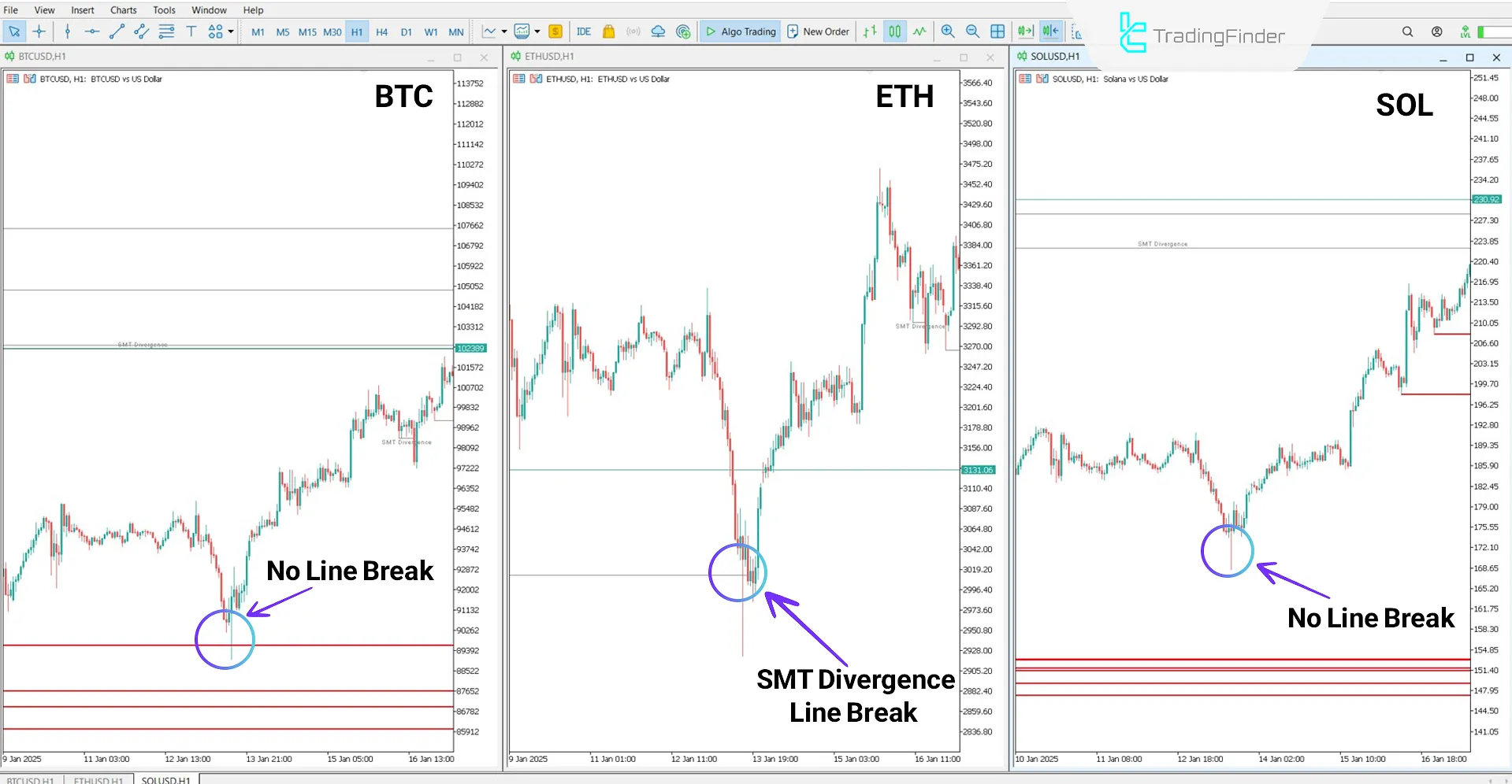 Hidden Smart Money Divergence Crypto for MT5 Download - Free - [TFlab] 2