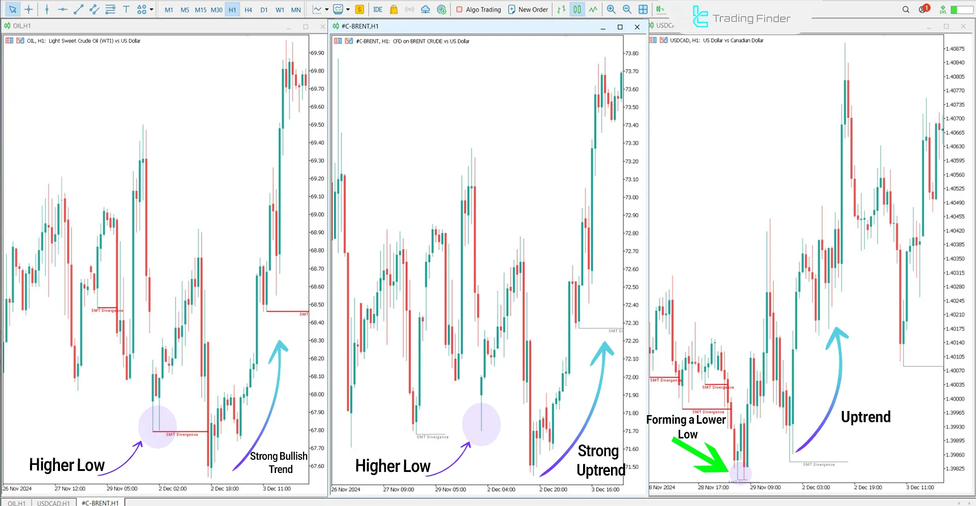 SMT Divergence Oil Indicator for MetaTrader 5 Download - Free - [TFlab] 1