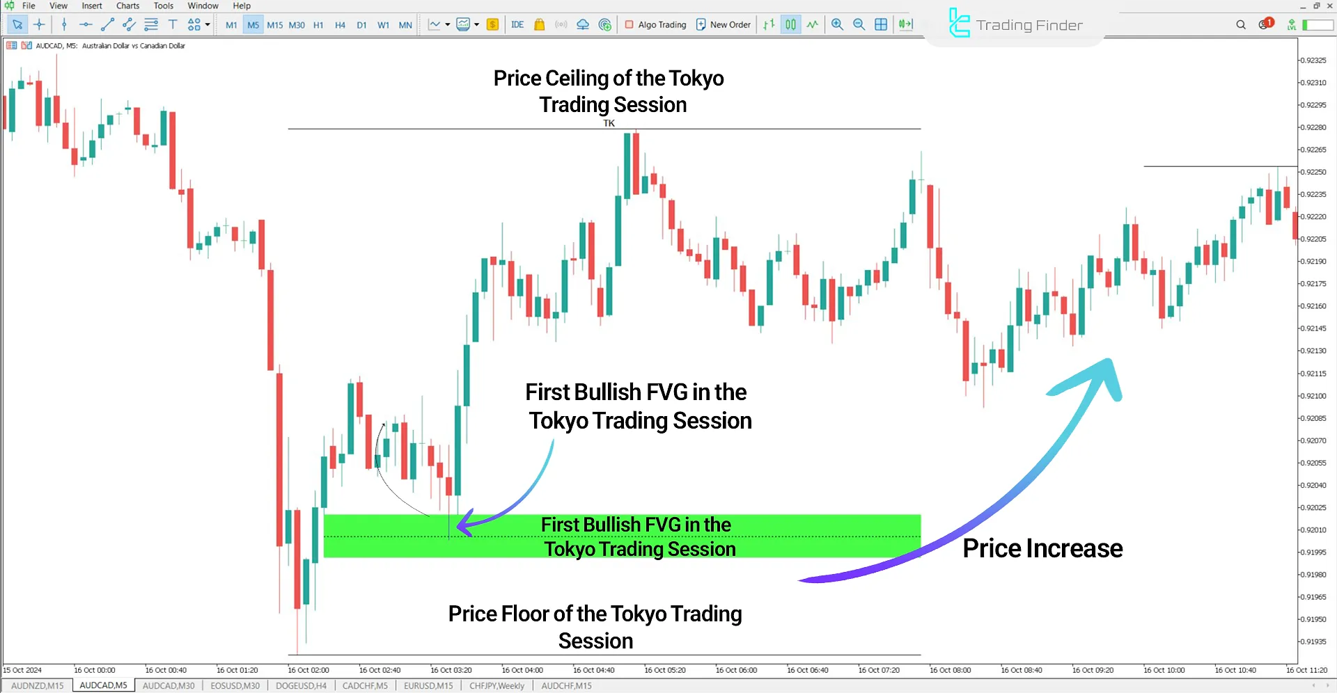 Fair Value Gap intraday Sessions ICT Indicator for MT5 Download - Free - [TFlab] 1