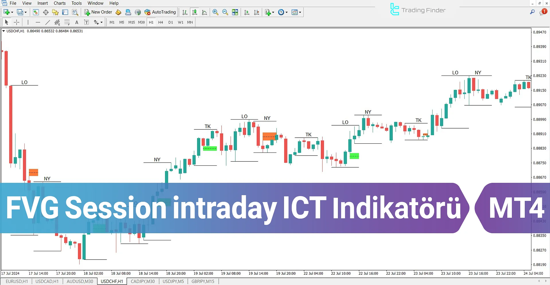 FVG Session intraday ICT Göstergesi MetaTrader 4 için İndir - Ücretsiz