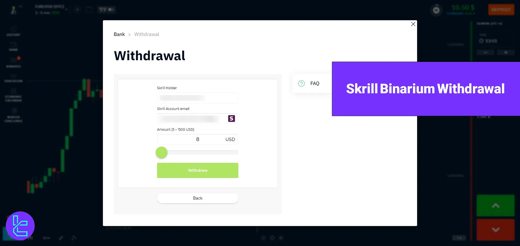 Skrill Binarium Withdrawal - Insert Holder’s Name and Email [4 Steps] 2025