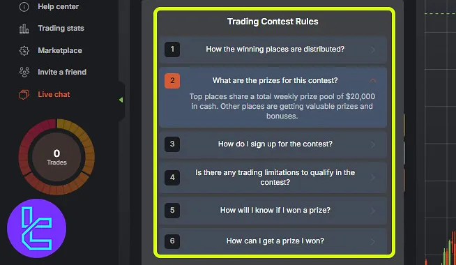 Tradonex competition rules