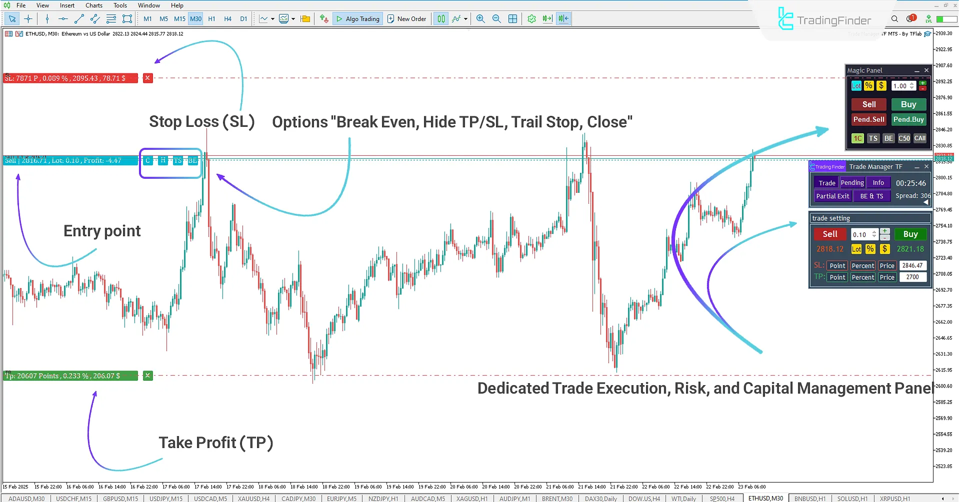 Trade Manager TF Expert in MetaTrader 5 Download - Free – [TradingFinder] 2