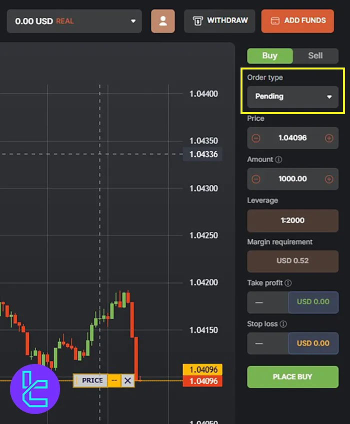 Tradonex Platform Trading Orders