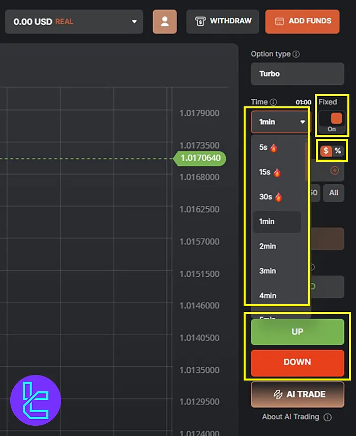 Tradonex Platform Trade Settings