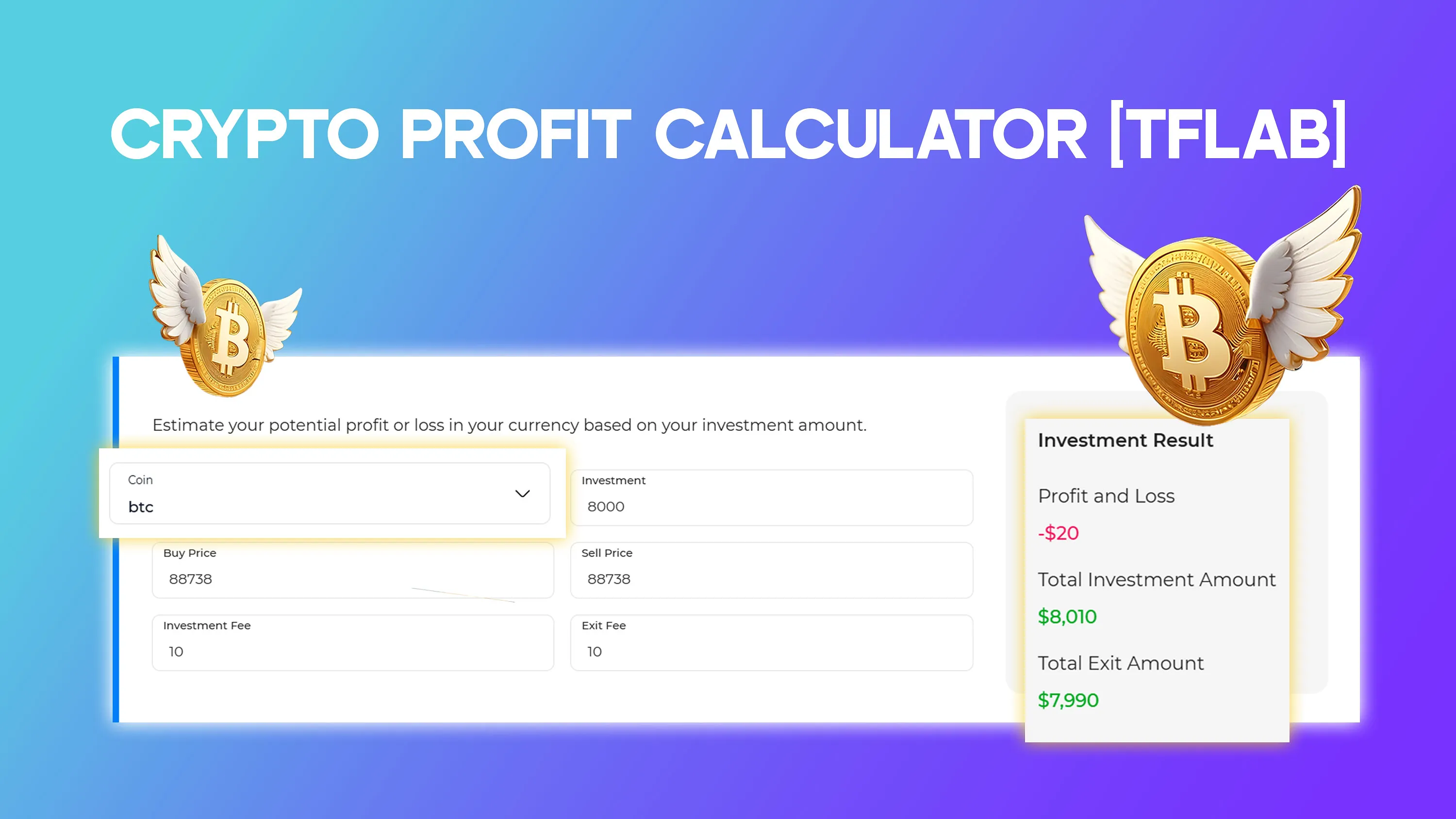 Crypto Profit Calculator Tool- Real-Time Buy & Sell Price of Cryptocurrencies