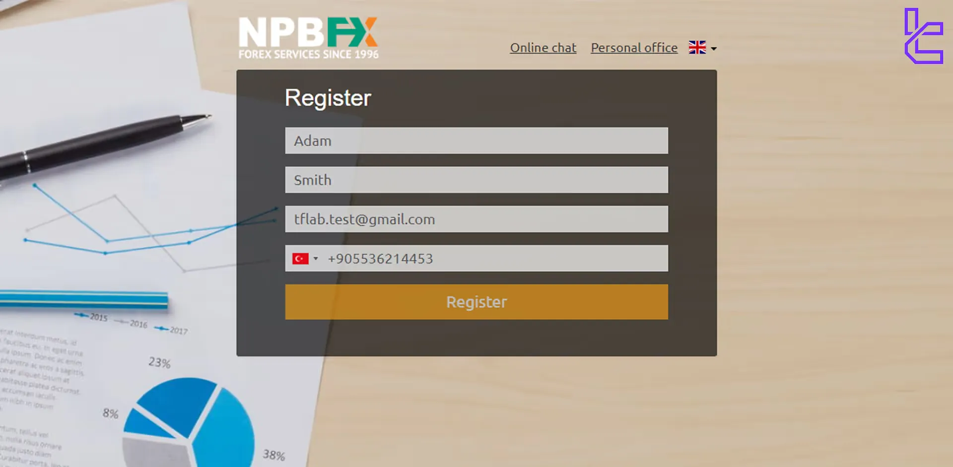 NPBFX sign-up