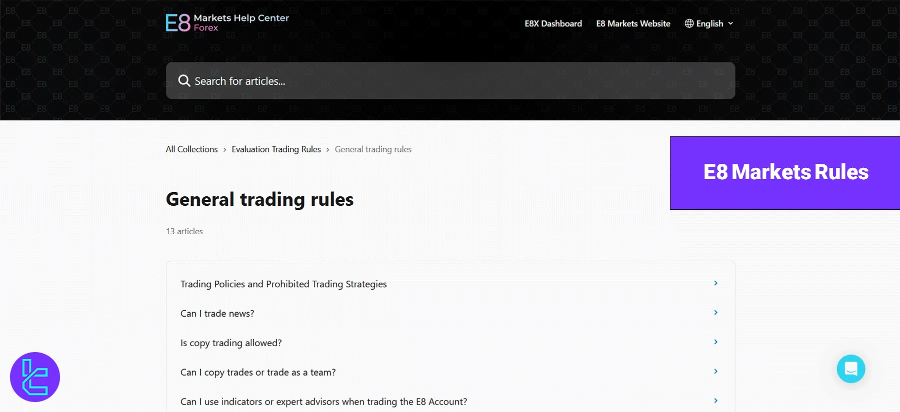 E8 Markets Rules - EAs, News, and Copy Trading Rules 2025