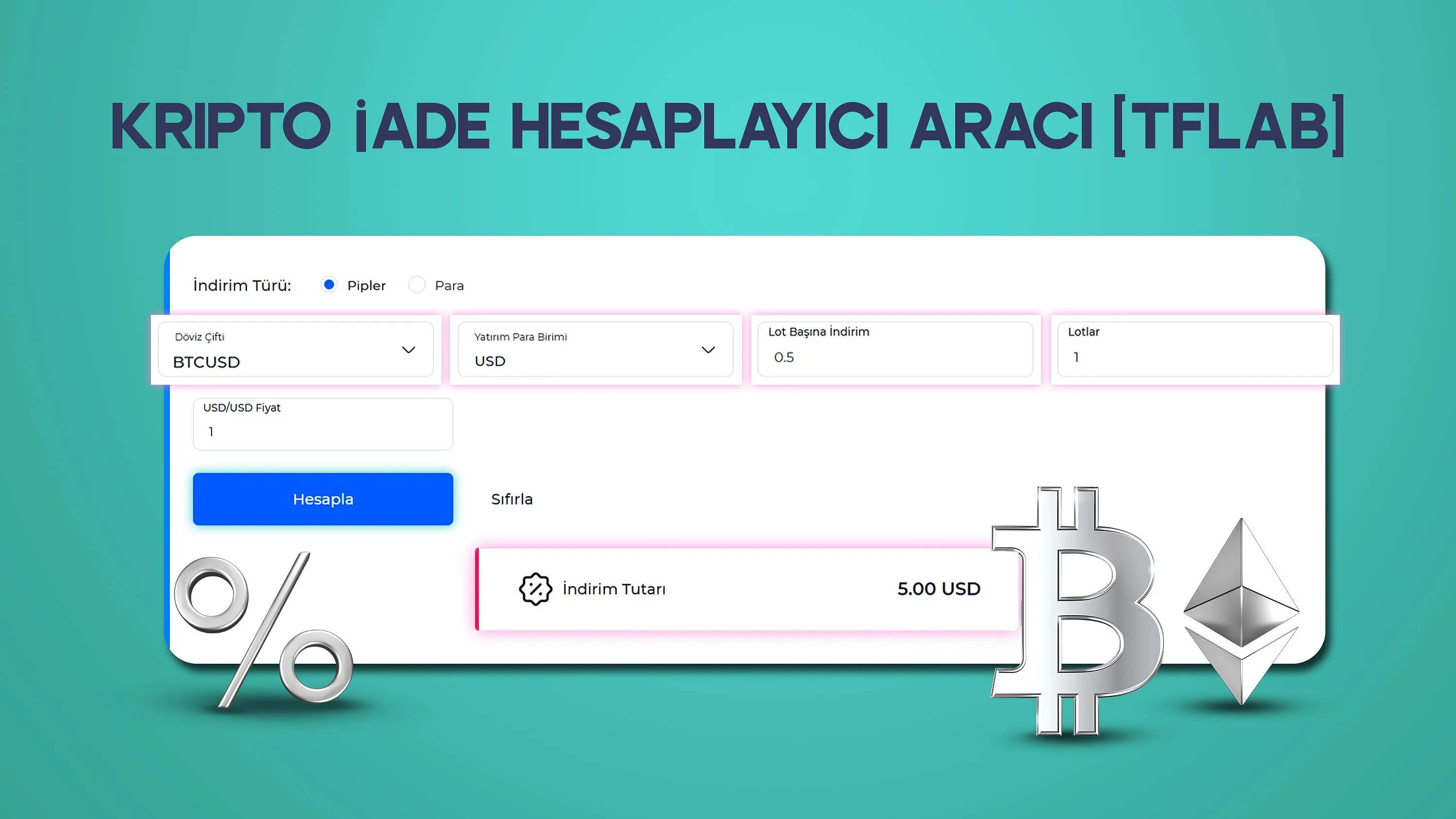 Kripto İade Hesaplayıcı Aracı - Kripto İşlem Nakit İadesi - [TFLab]