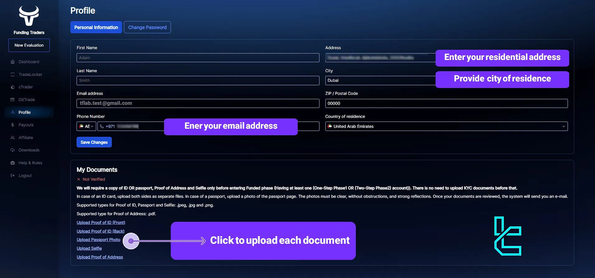 Funding Traders Verification