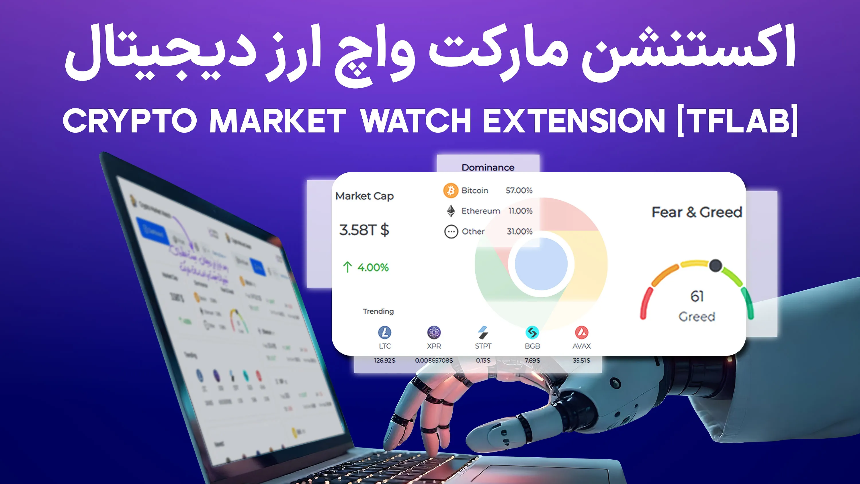 اکستنشن مارکت واچ ارز دیجیتال - تریدینگ فایندر (Crypto Market Watch)