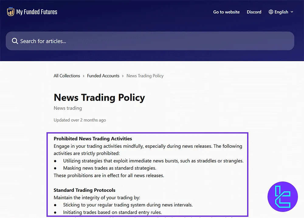 My Funded Futures Rules for News
