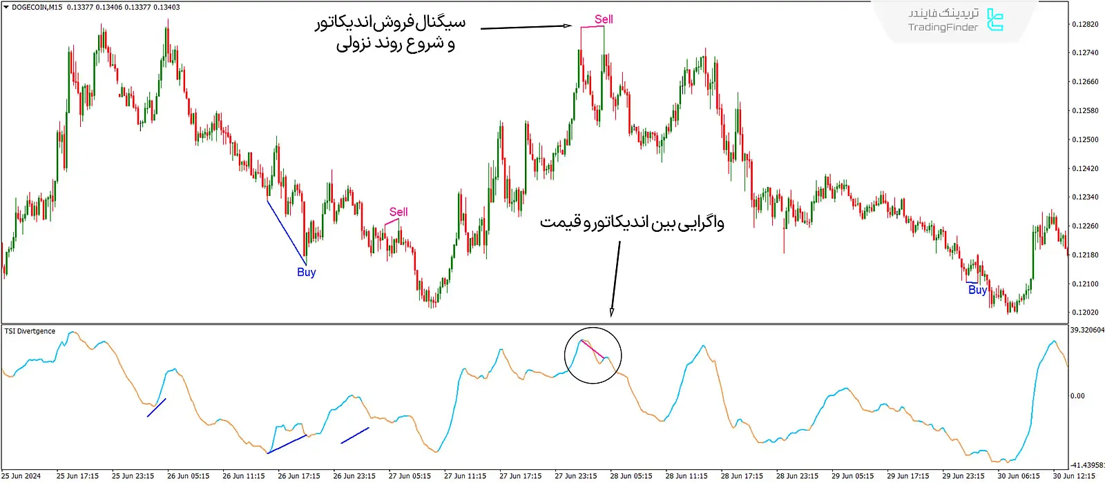 دانلود اندیکاتور واگرایی خودکار شاخص قدرت واقعی (TSI Divergence) در متاتریدر 4 - رایگان 3