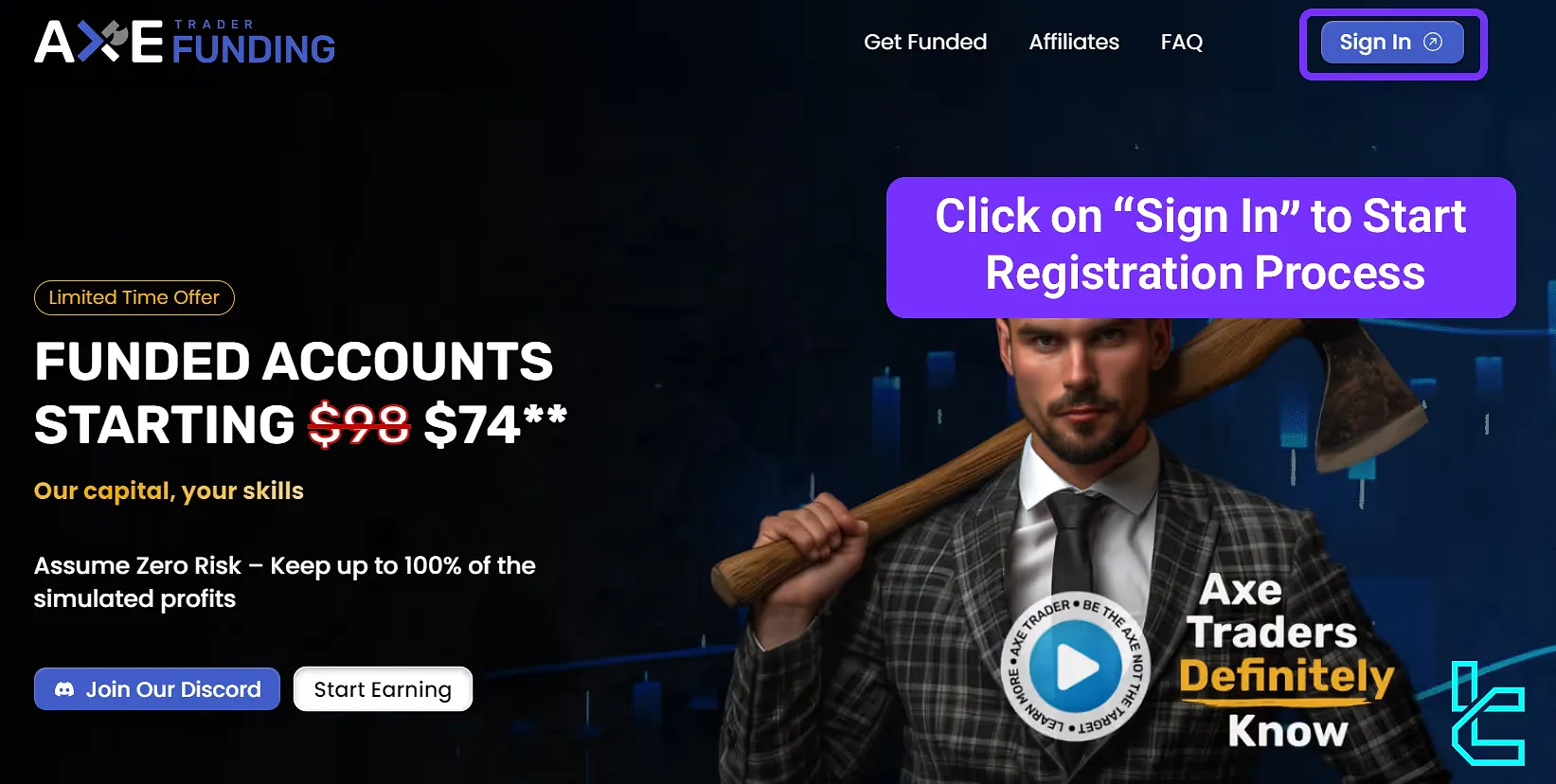 Axe Trader Sign Up