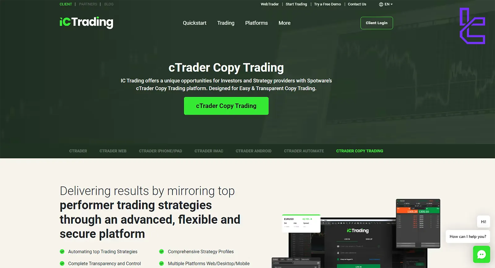 Copy Trade in IC Trading broker