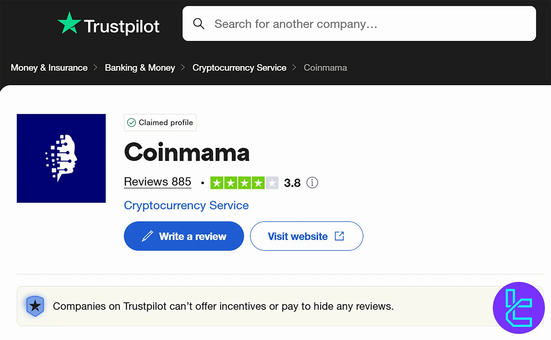 Coinmama Trustpilot