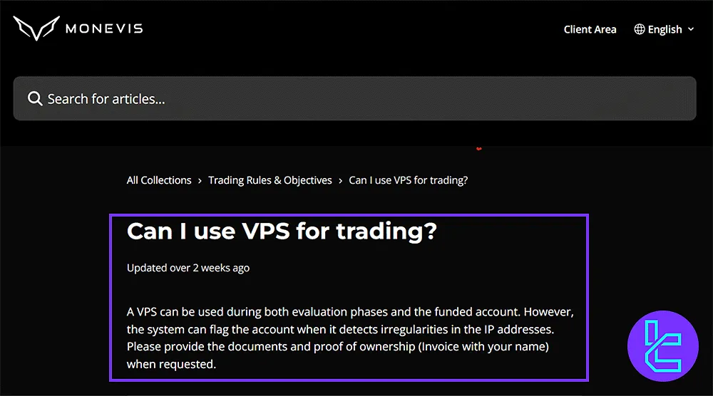 Monevis Funding VPS Policy