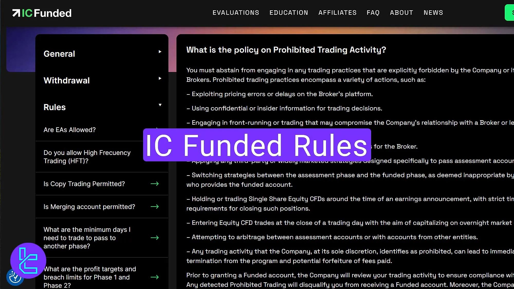 IC Funded Rules 2026 - Non-hyperactive EAs Allowed