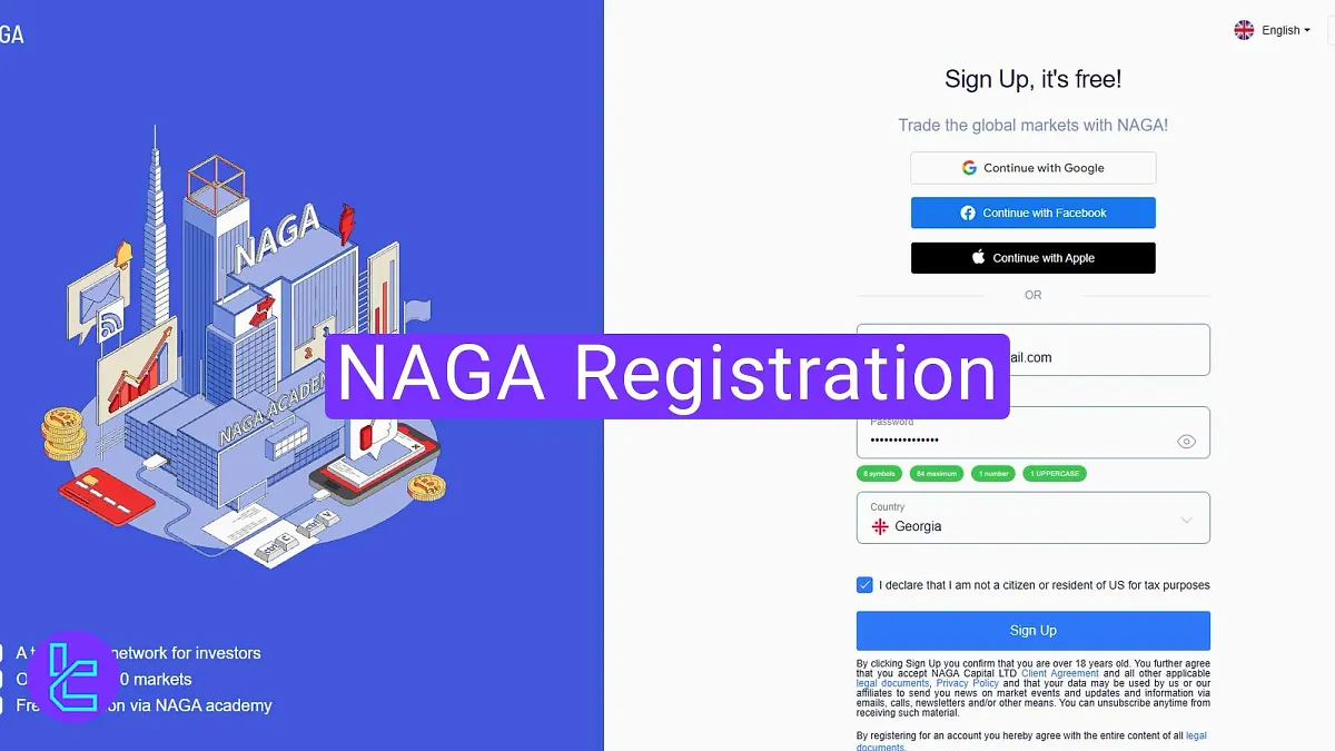 NAGA Registration - With Google, Facebook, Apple, or email [3 Steps] 2025