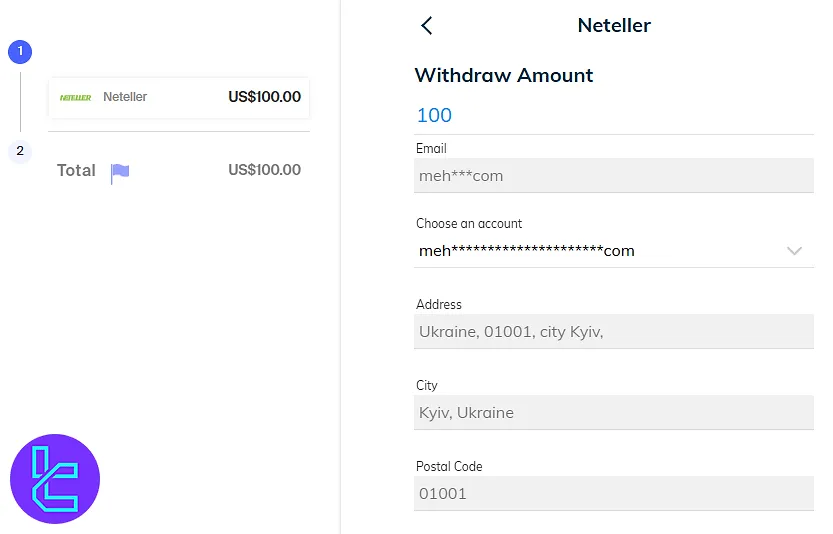 AvaTrade Neteller withdrawal details