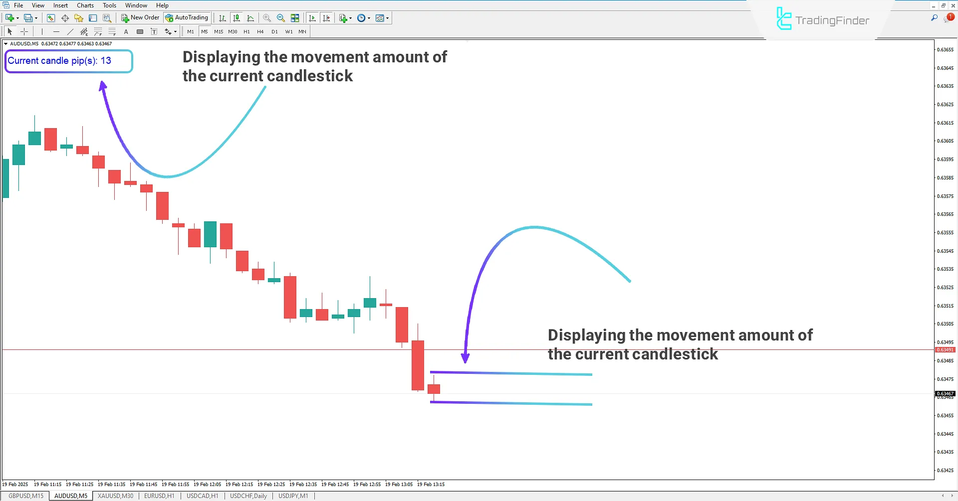 Show Current Candle Indicator (SCC) for MetaTrader 4 Download - Free - TradingFinder 2