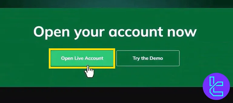 MarketsVox sign-up with Open Live Account option