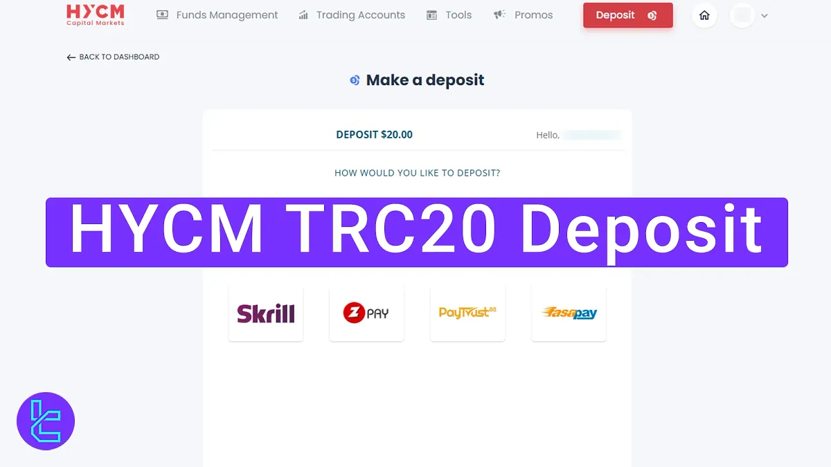 HYCM TRC20 Deposit 2025 [Instant Transfer, $5 Minimum]