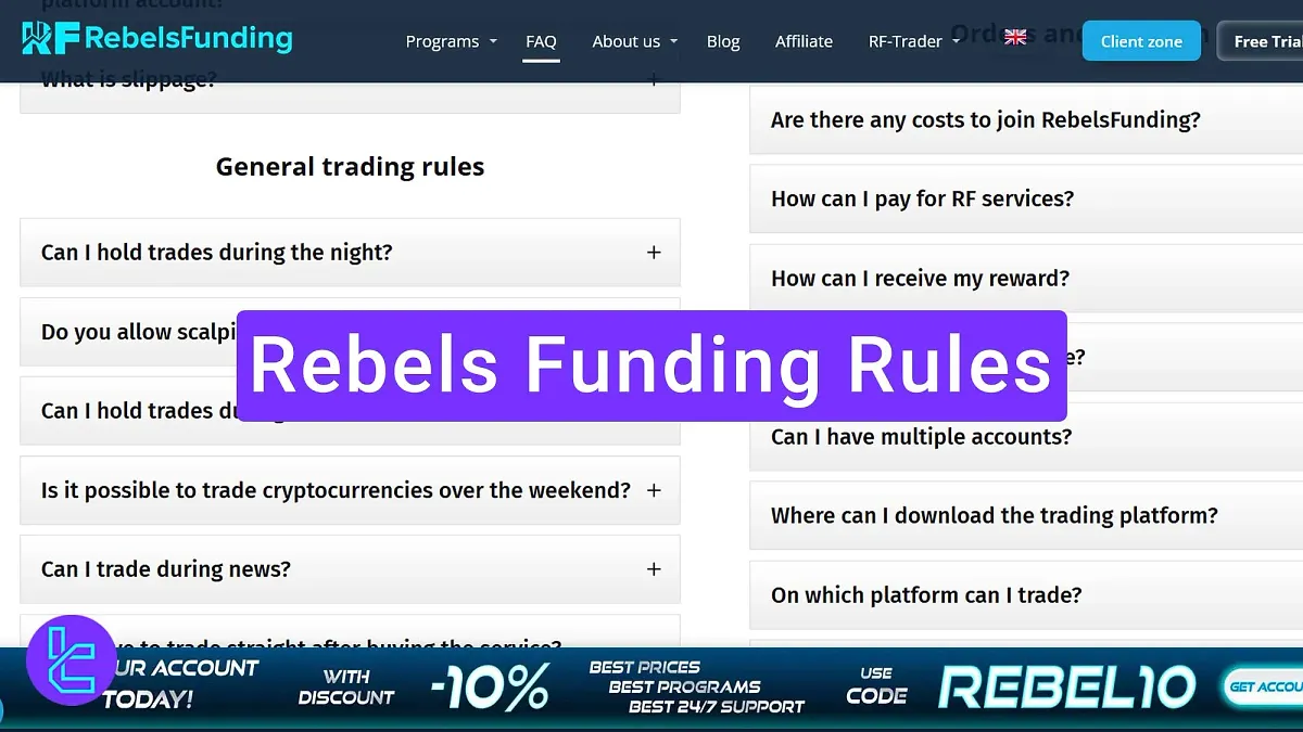 Rebels Funding Rules - Holding Overnight & Scalping Above 30 Sec in 2025