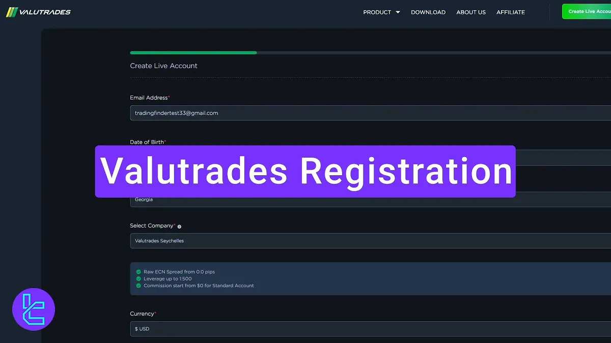 Valutrades Registration - Sign up ECN or Standard [6 Steps] 2025