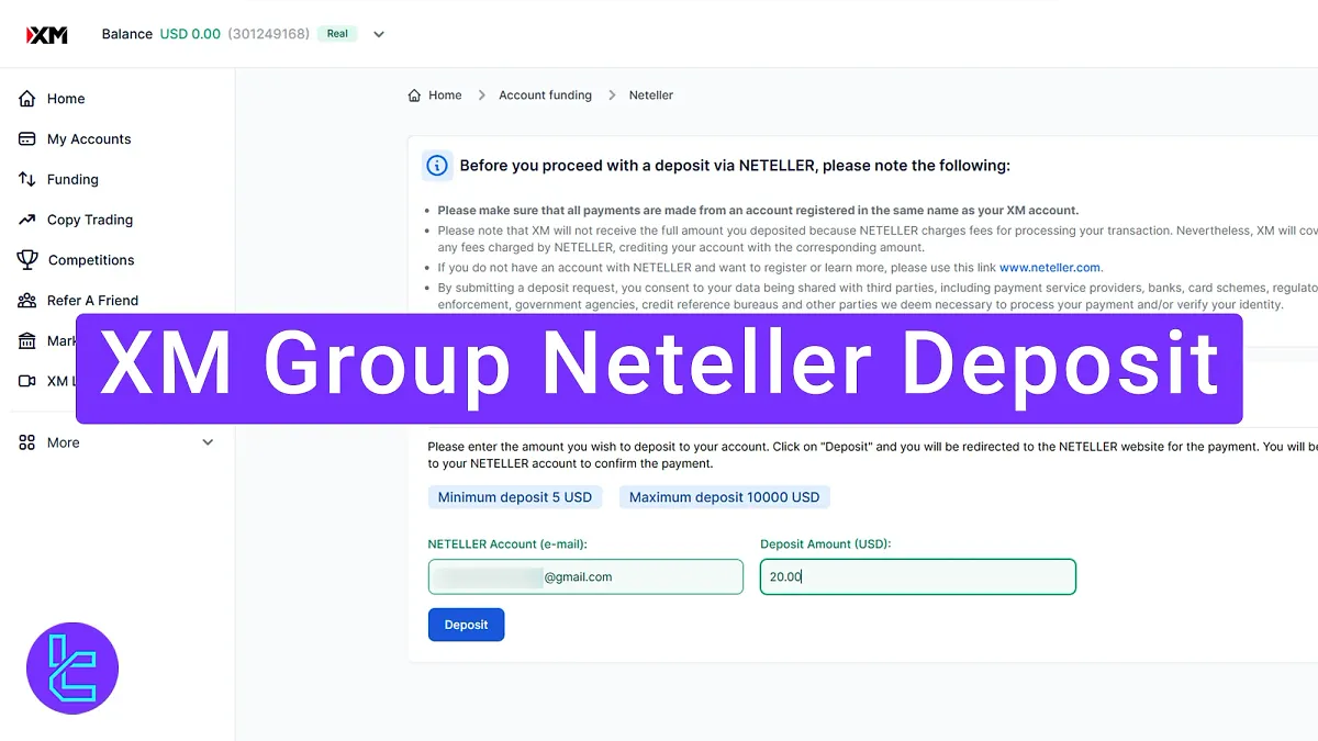 XM Group Neteller Deposit Guide 2025 [Minimum Funding Amount $5]