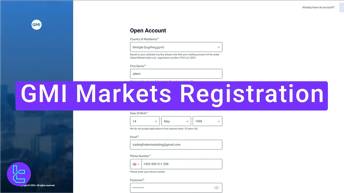 GMI Markets Registration 2025 – Open an Account in 2 Easy Steps