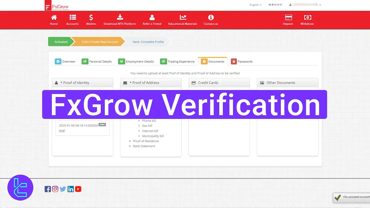 FxGrow Verification 2025 [KYC in 3 Steps Within 5 Minutes]