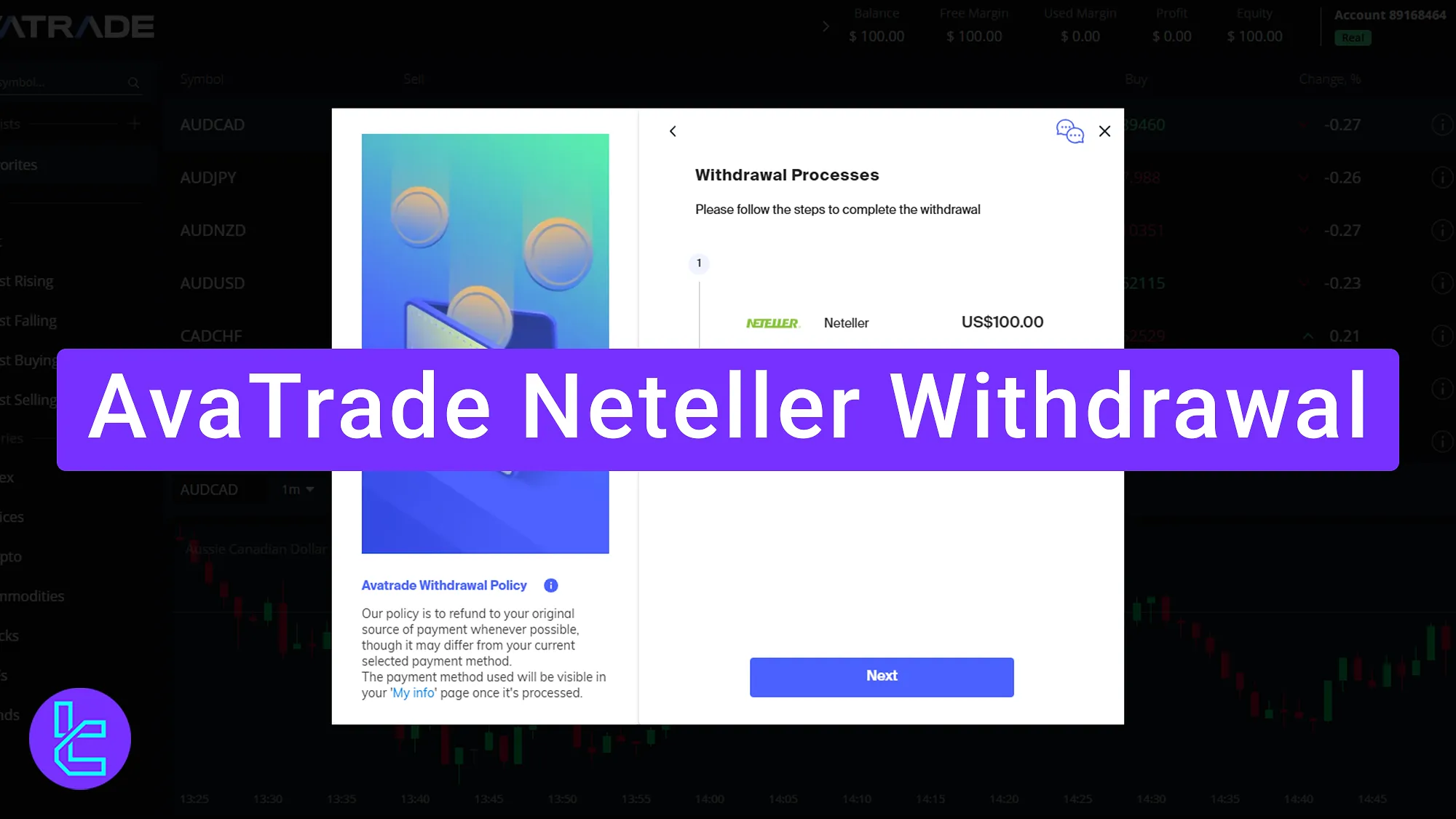 AvaTrade Neteller cash-out process step-by-step