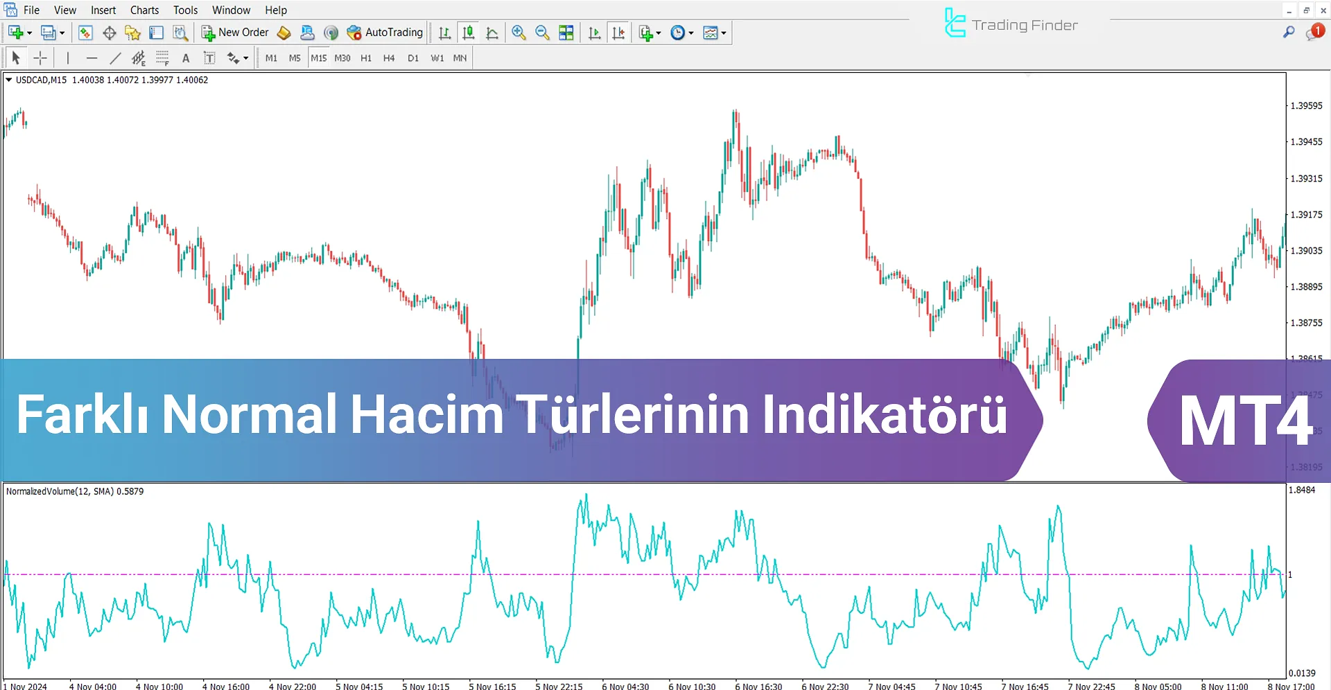 Farklı normal hacim türlerinin göstergesi MT4 İndir - [TradingFinder]