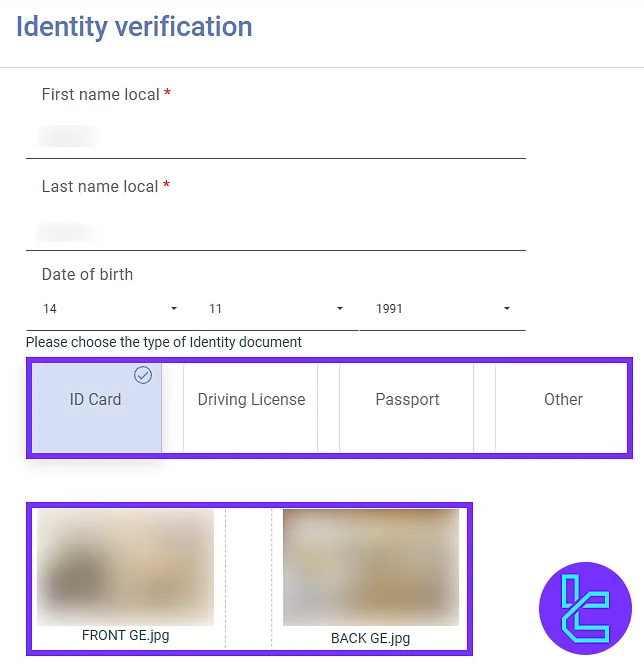 FXCess KYC process requires uploading POI documents