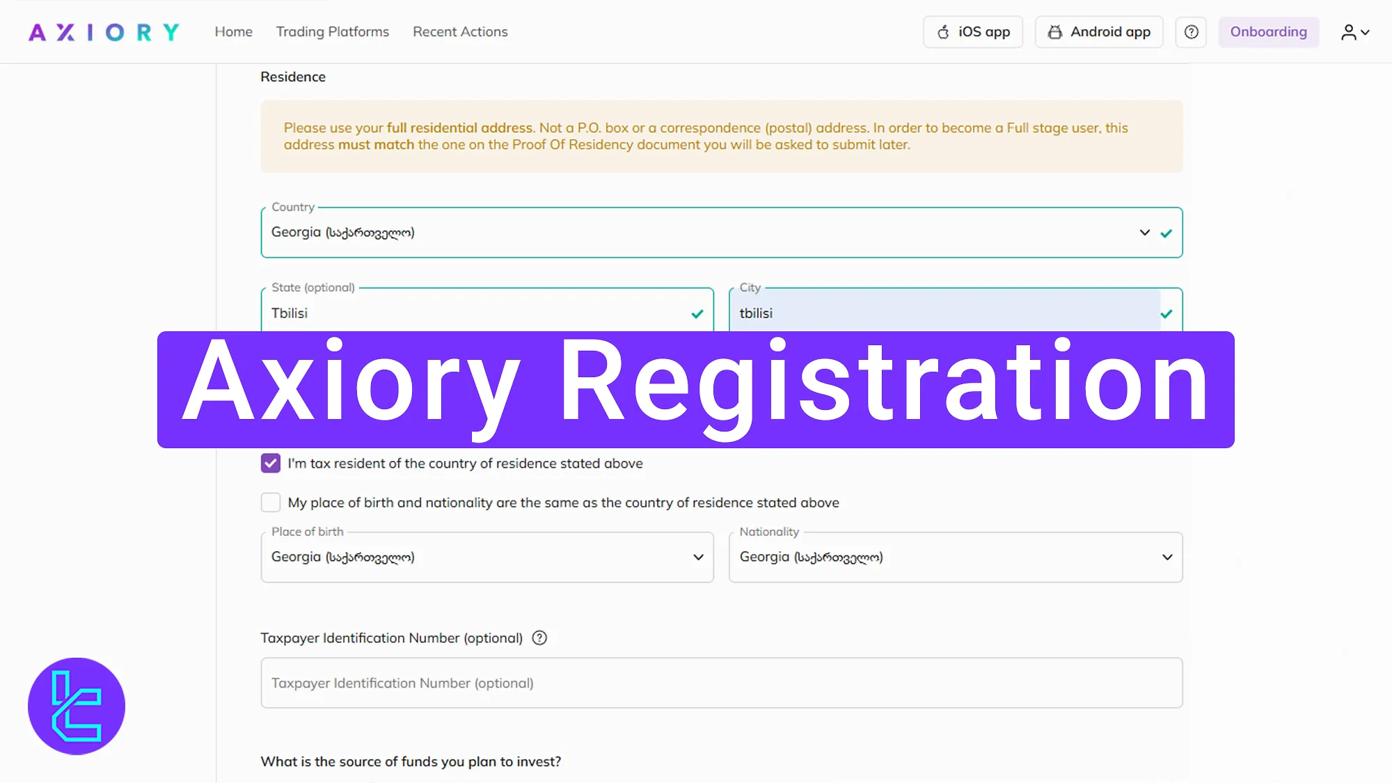 Axiory Registration 2025 - Complete Your Form and Start Trading in 12 Minutes