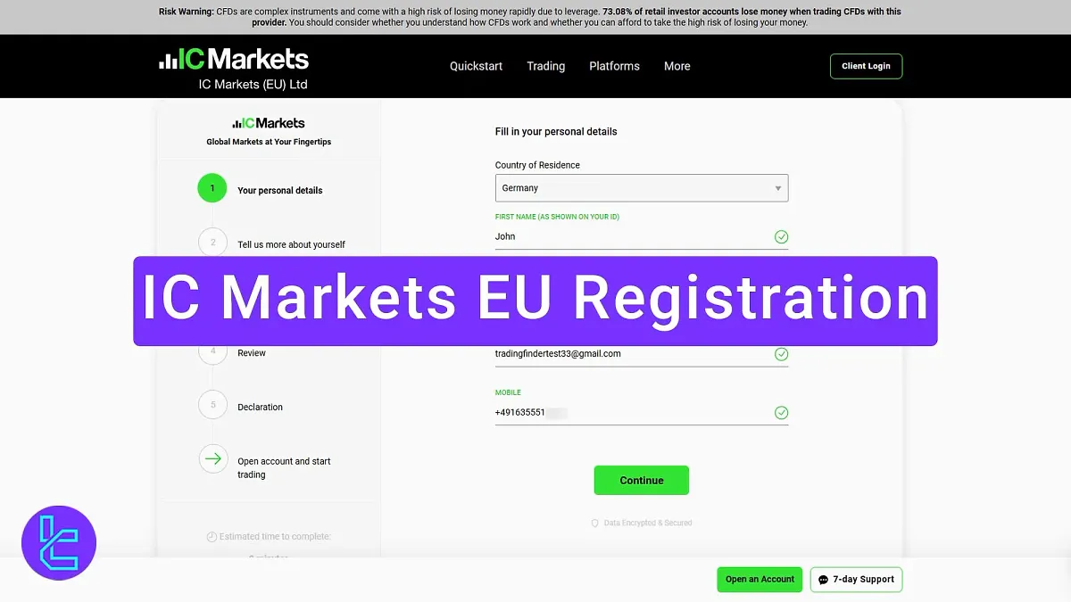 IC Markets EU Registration - Email, Phone, and Nationality [7 Steps] 2025