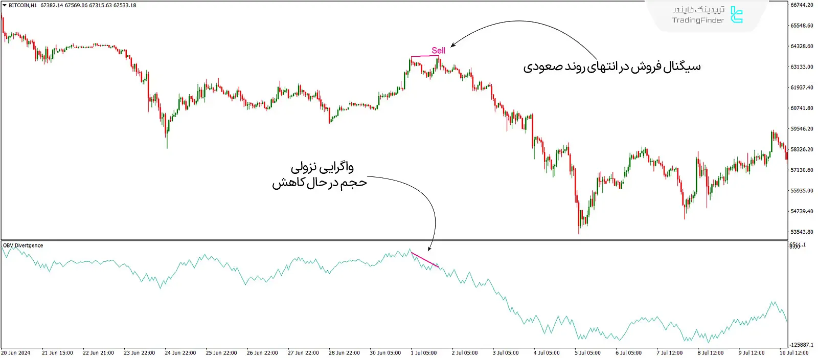 دانلود اندیکاتور واگرایی خودکار حجم تعادلی (OBV Divergence) در متاتریدر 4 - رایگان - [تریدینگ فایندر] 3