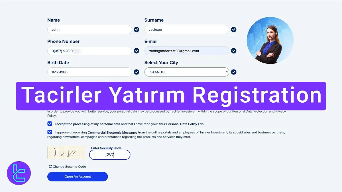 Tacirler Yatırım Registration - Signup with email & phone [2 Steps] 2025