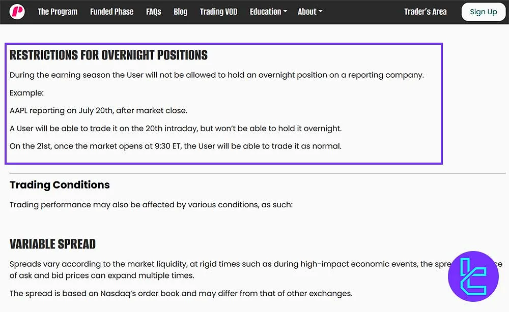 Overnight Positions Rule in Trade The Pool