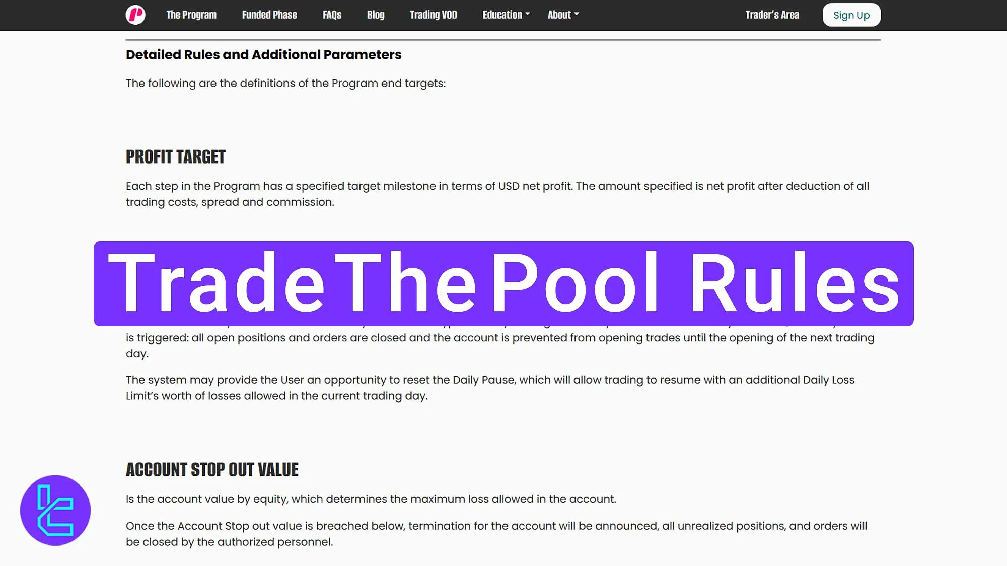 Trade The Pool Rules