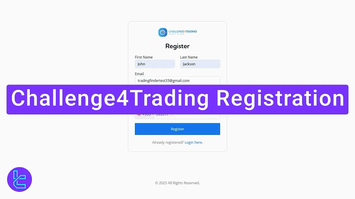 Challenge4Trading Registration - Mobile Number & Email [2 Steps] 2025
