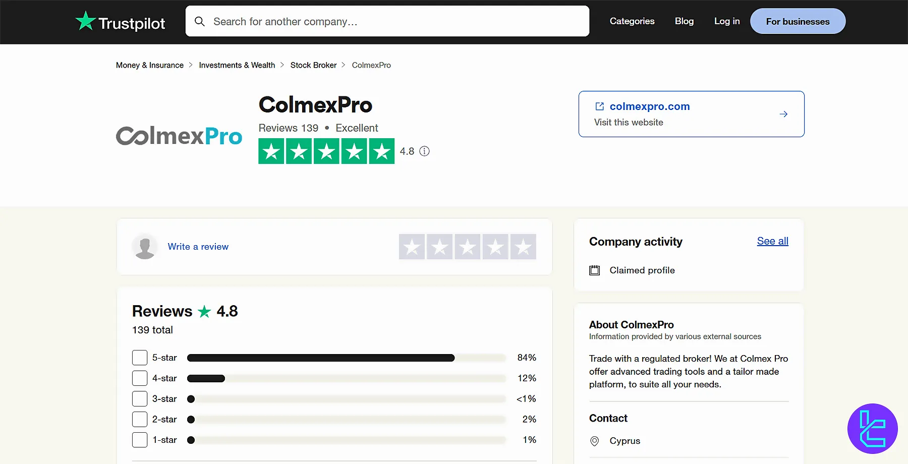 Colmex Pro on Trustpilot