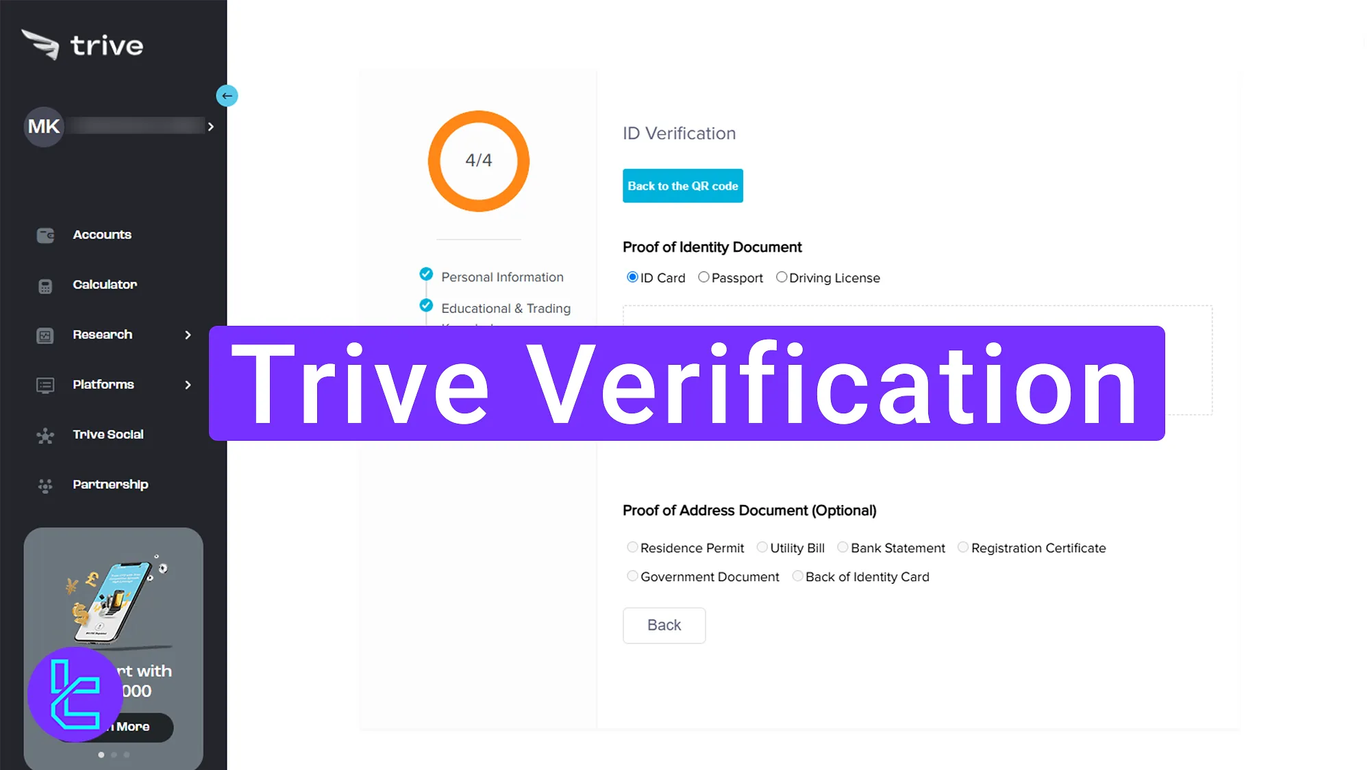 Trive KYC process guide