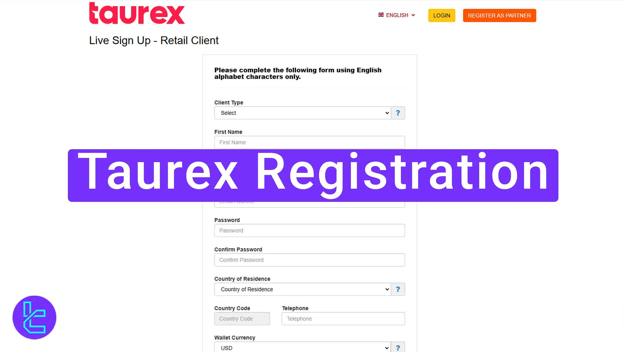 Taurex Registration 2025 [3-Step Process, Email Verification Required]