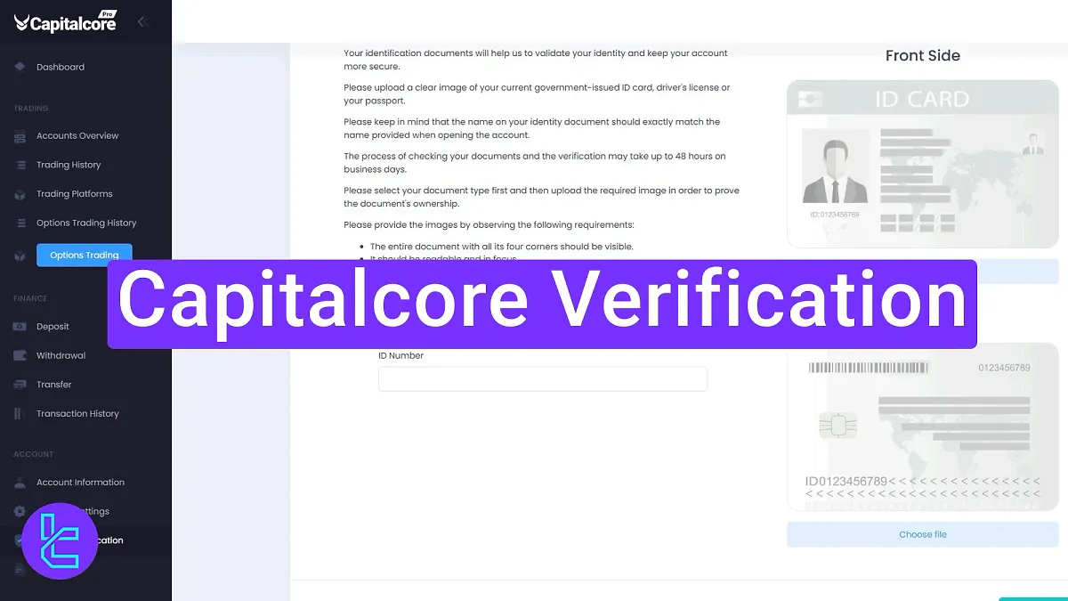 Capitalcore Verification 2025 [4-Step Process Using Passport or ID Card]