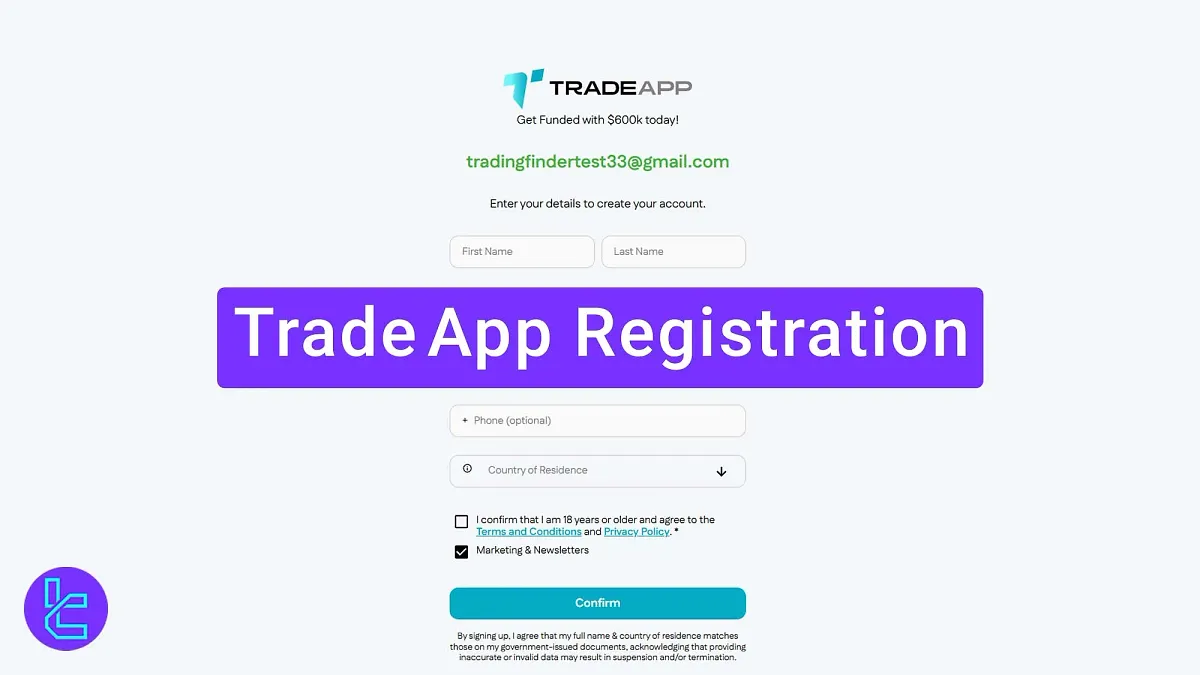 TradeApp Registration - Sign Up by Email, Google, or Facebook [4 Steps] 2025