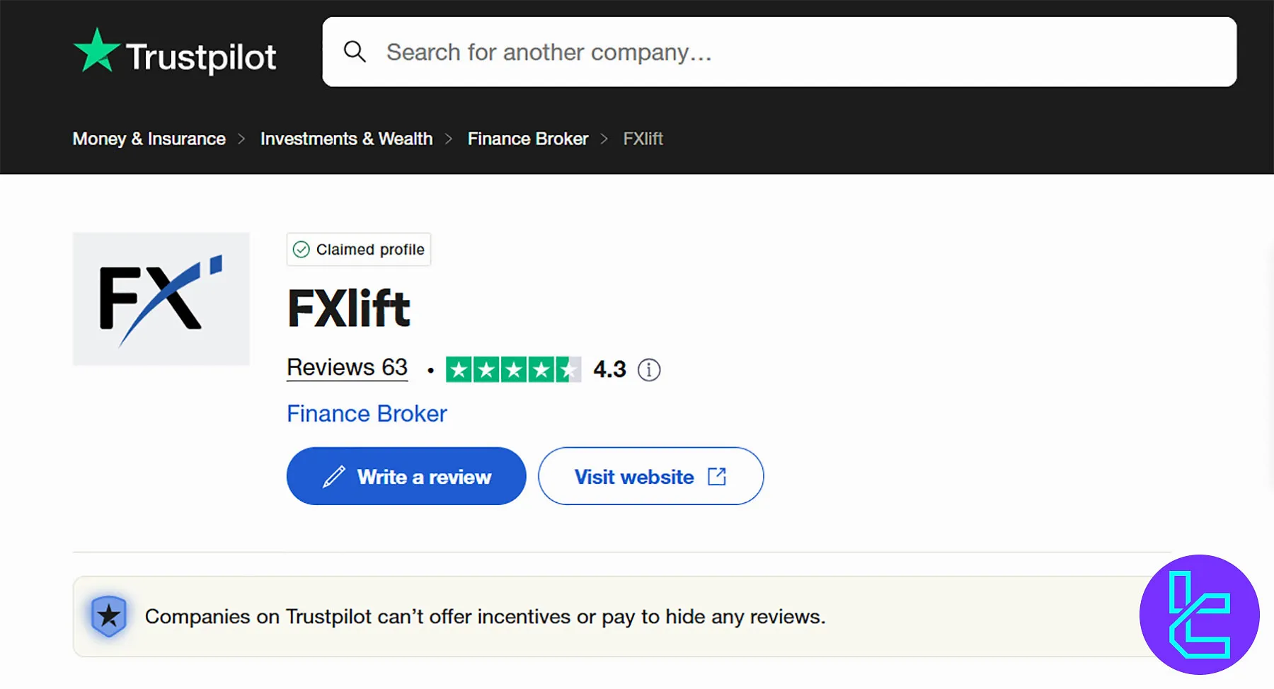 FXlift Trustpilot