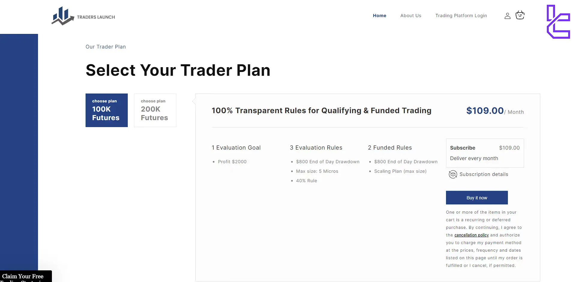 Traders Launch evaluations