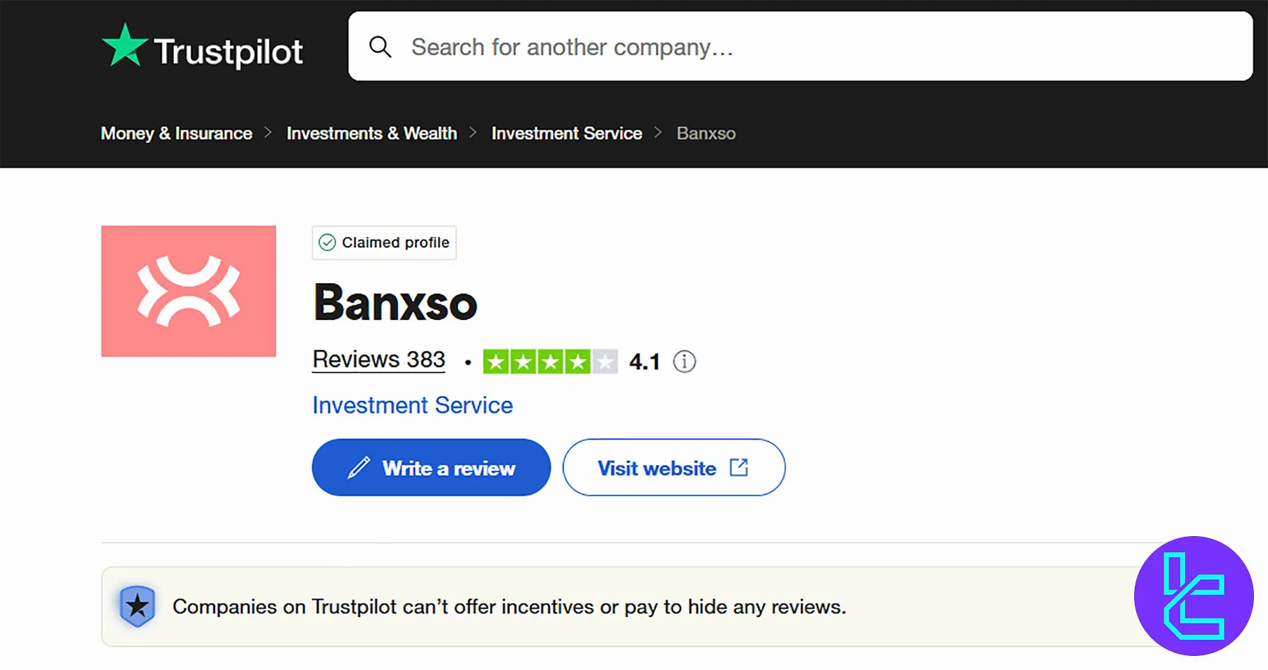 Banxso Trustpilot